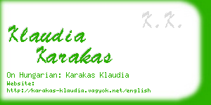 klaudia karakas business card